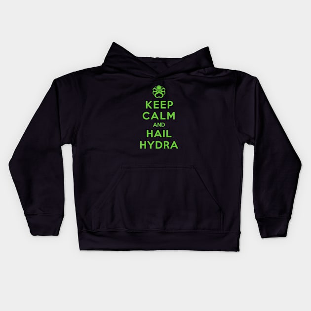 Keep Calm and Hail Hydra Kids Hoodie by tonynichols